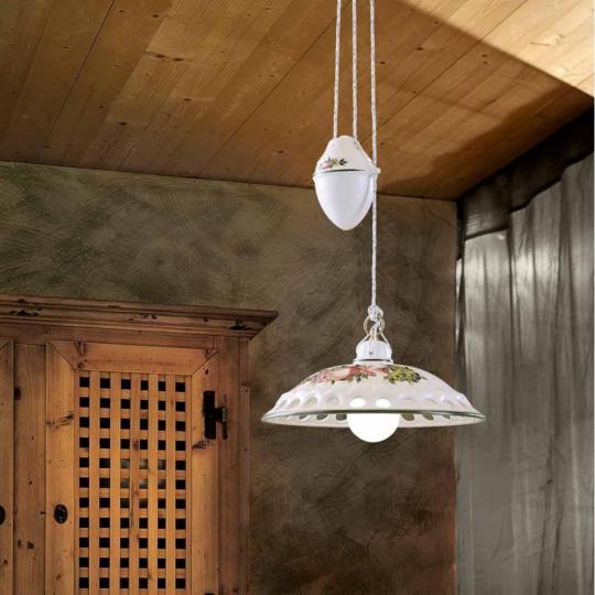 konyha halo etkezo kezzel festett mennyezeti lampa klasszikus keramia olasz design provansz toszkana rusztikus retro viragos vintage enterior.jpg